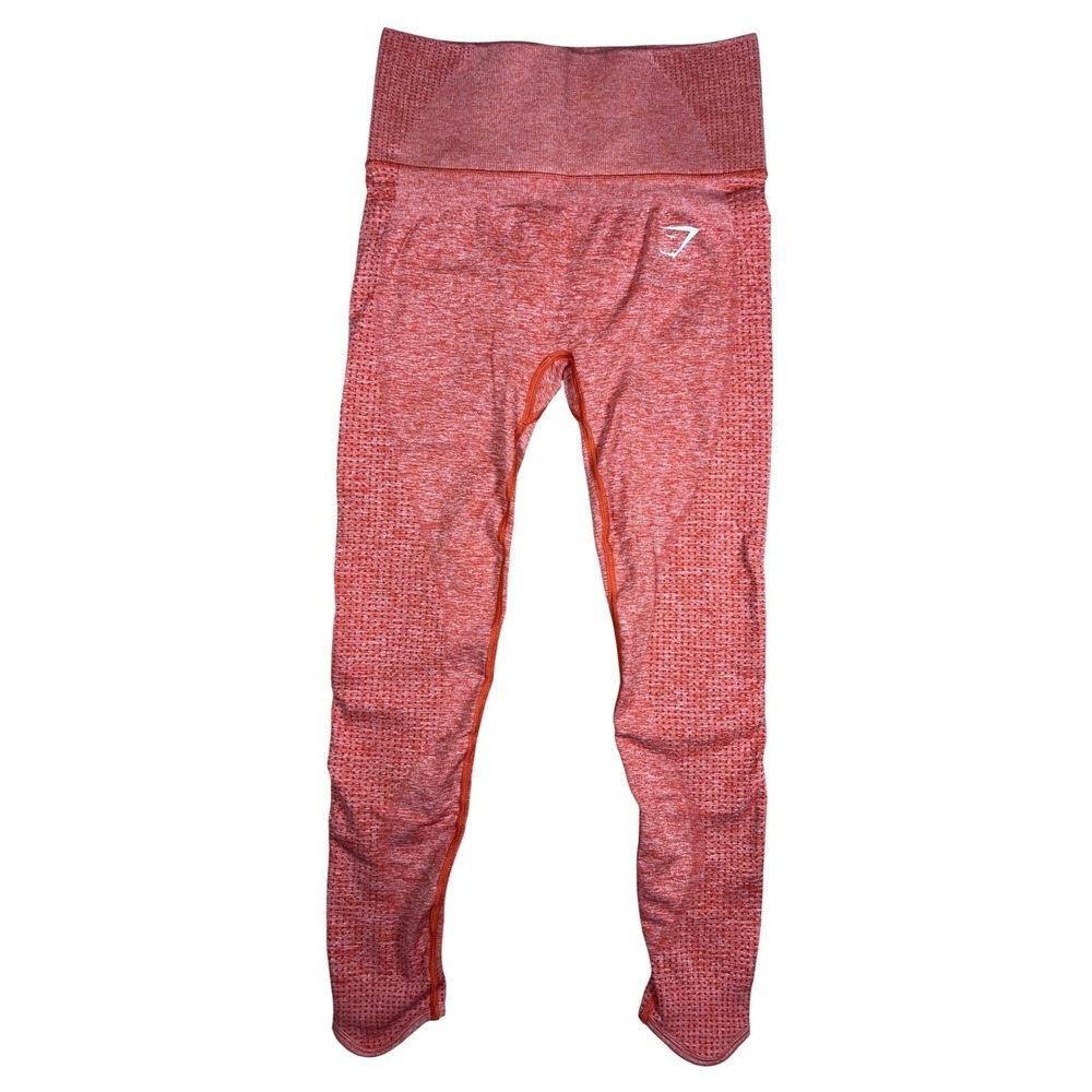Gymshark Workout Leggings Small Coral Orange‎ Gym Fitness Athletic Apparel